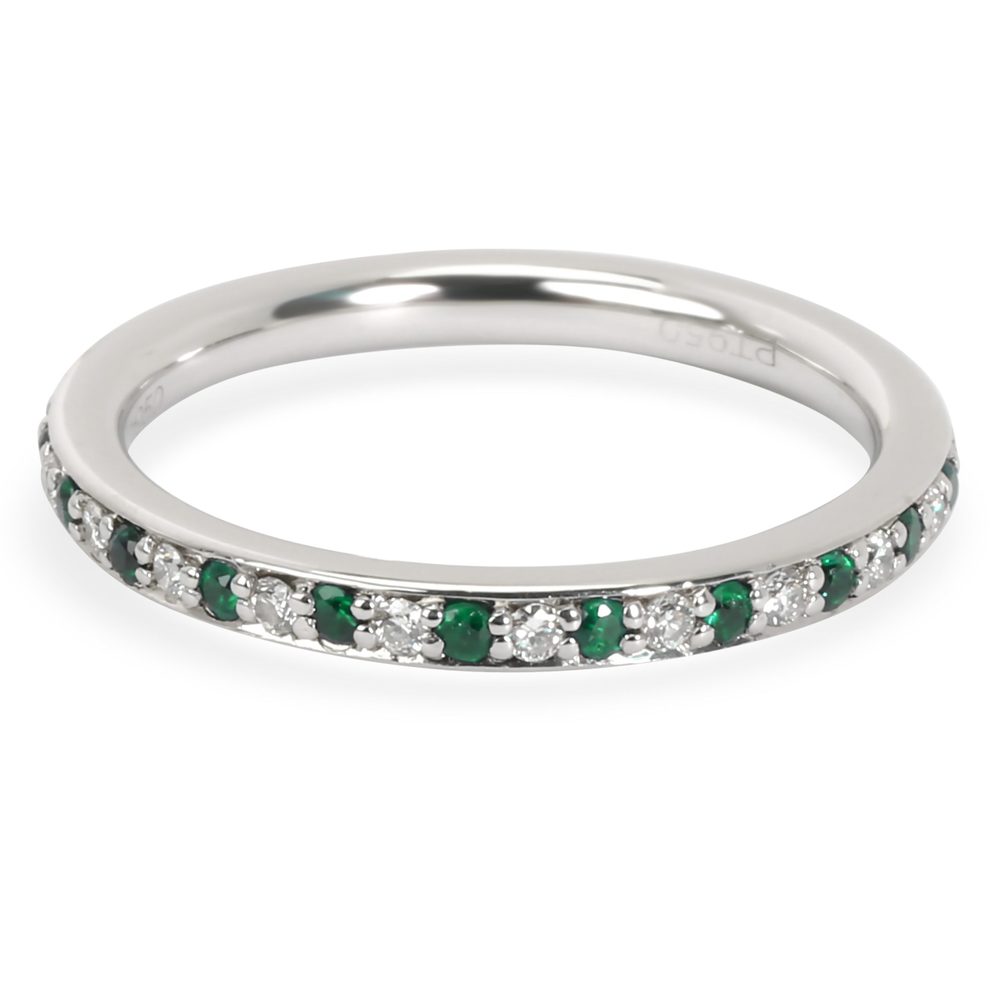 Alternating Diamond And Emerald Stackable Eternit… - image 1